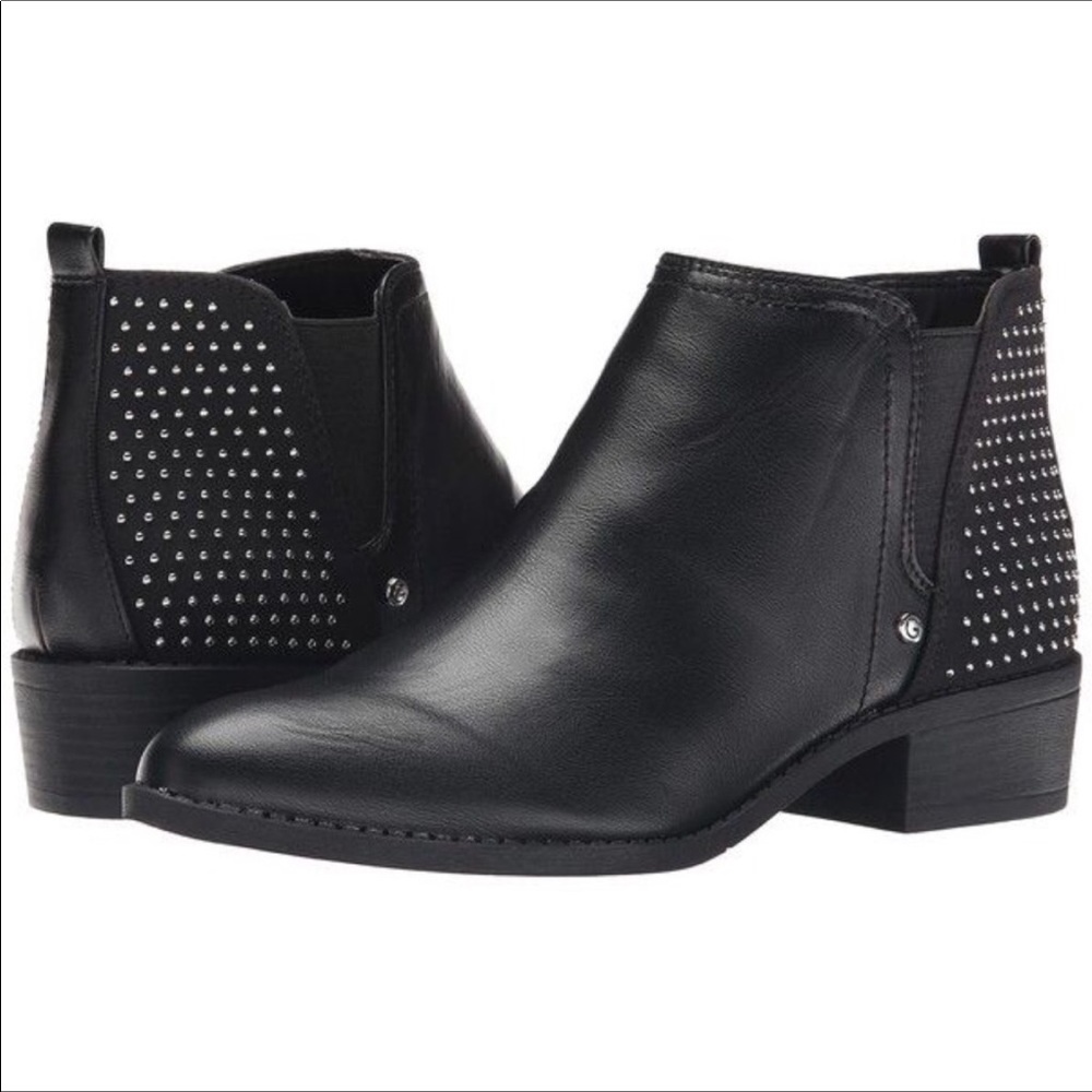 G by Guess black studded ankle boots worn once
